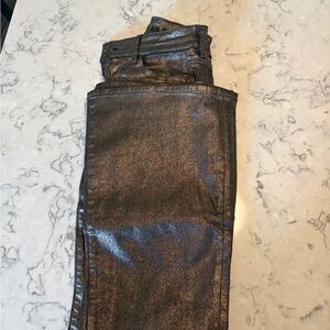 American Eagle Shimmering Silver Skinny Jeans